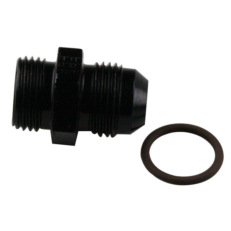 Fragola Radius AN Port Adapter, -8 ORB to -8 AN, Black