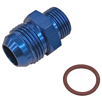 Fragola Radius AN to O-Ring Adapter, -10 ORB to -12 AN, Blue