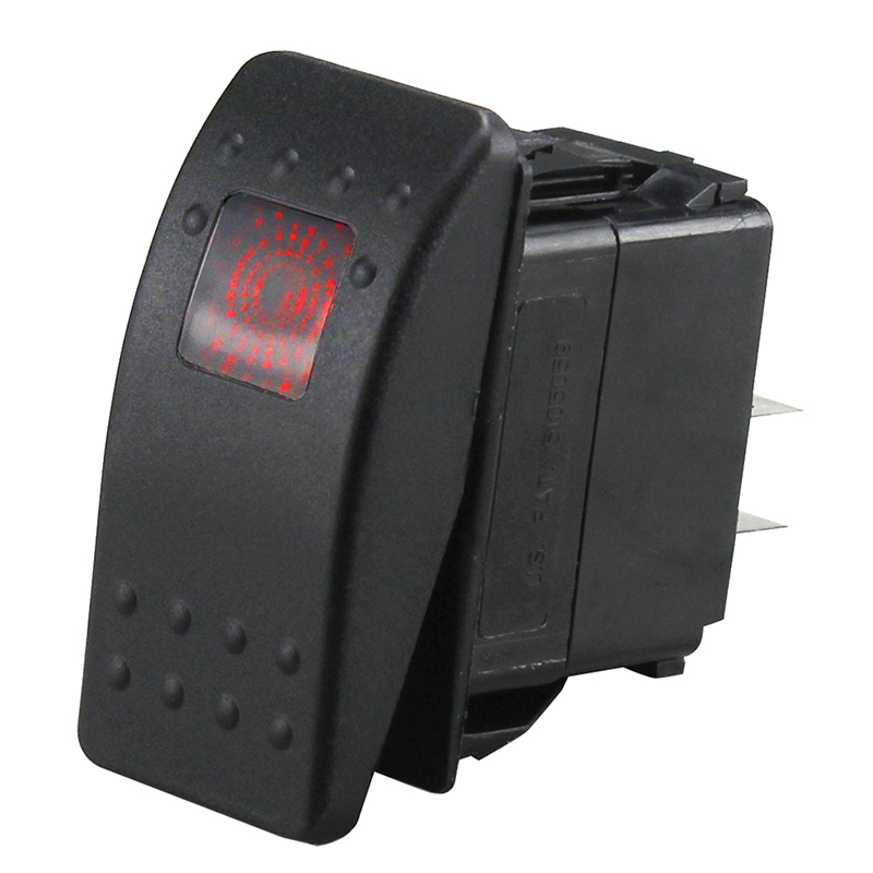 Fastronix, Individual Rocker Switch, Lighted, Red, Each