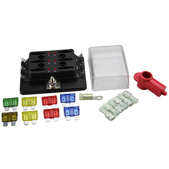 Fastronix, Auxiliary Fuse Panel Kit with LED Indicator, 6 Circuit
