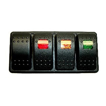 Fastronix, 4 Switch Panel, 12V, 20A, 3 Color