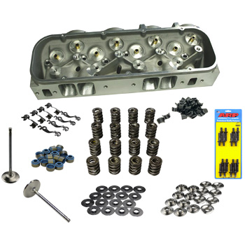 Goodwin Copetition CNC Pro Ported Chev BB Aluminum Heads, 350cc/121cc, 1.625