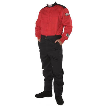 G-Force, One Piece GF 525, SFI 3.2A/5 Multi-Layer Racing Suit, XX-Large, Red