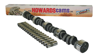 Howards Cams, Rattler, Hydraulic Flat Tappet Camshaft & Lifter Kit, Chev BB Mark IV 227/289 @ .050, .545/.553, 109 LS