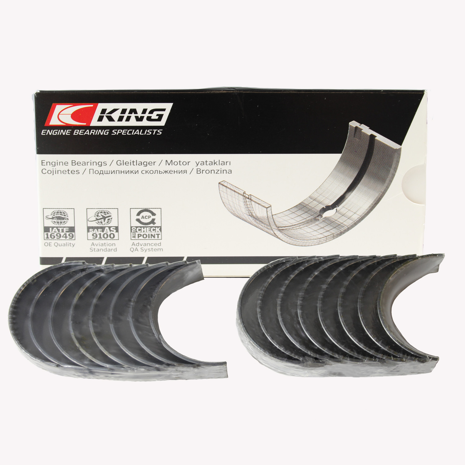 King, SI-Series Rod Bearing Set, Chev SB SJ, .020