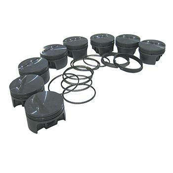 Mahle, PowerPak Pistons & Rings Set, Chev SB Dome Top, 4.040