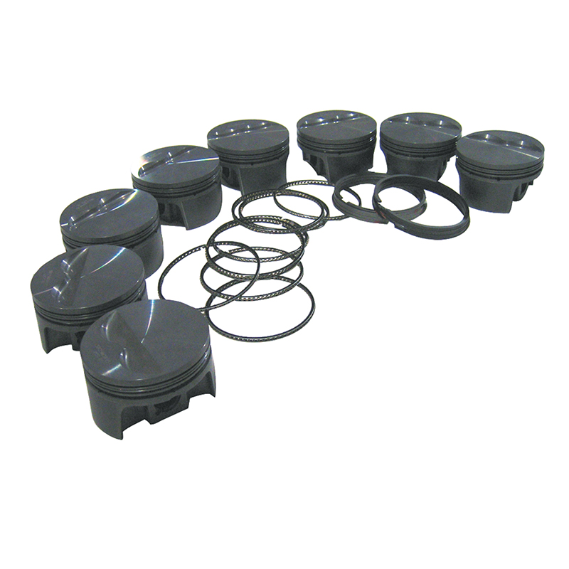 Mahle, PowerPak Pistons & Rings Set, Chev SB Dome Top, 4.165