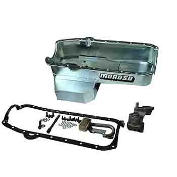 Moroso, Circle Track Oil Pan Kit, Chev SB 80-85, w/ High Volume Pump