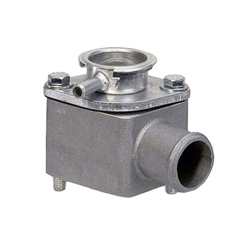 Moroso, Manifold Filler Neck, Chevrolet V8 & 90 Degree V6, 90 Degree, Aluminum, Sold as Each