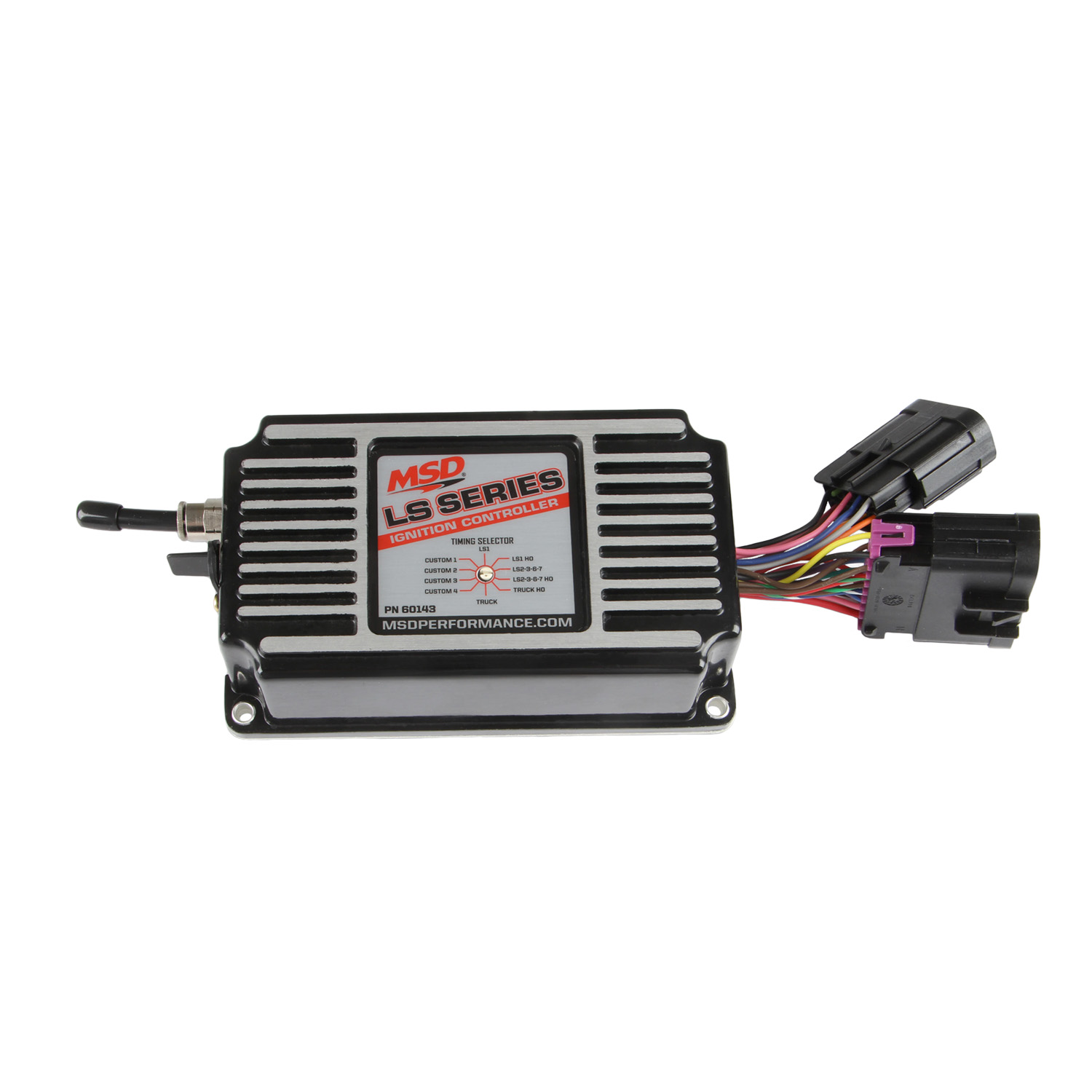 MSD, Ignition Control Unit, Adjustable, Chev LS, Black, 2-Step Rev Limit, GM LS-Series, Programmable Timing Curves, Each