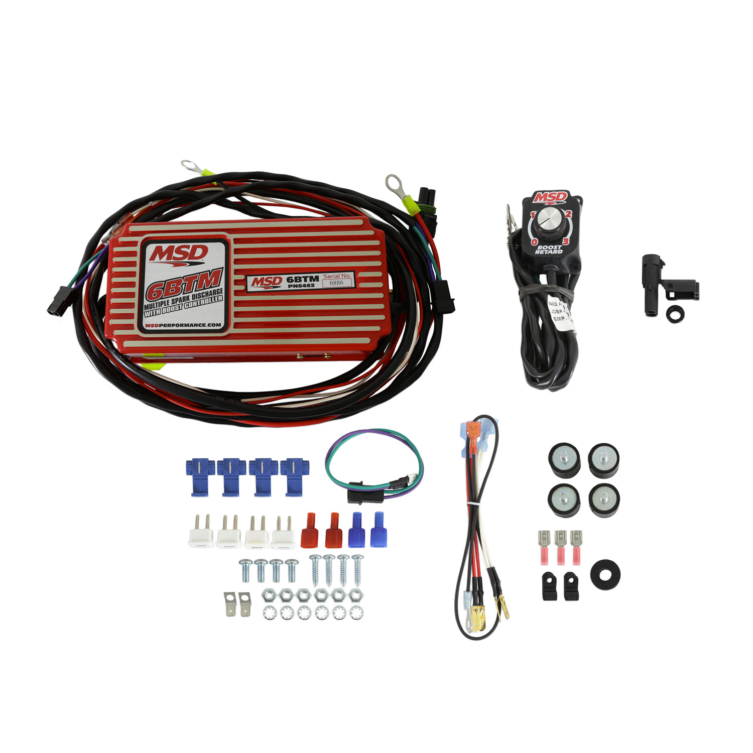 MSD, MSD 6BTM w/ Built-in Boost Control, Multi-Spark, 45000V, Boost Retard Dial, Soft Touch Rev Limiter, Each