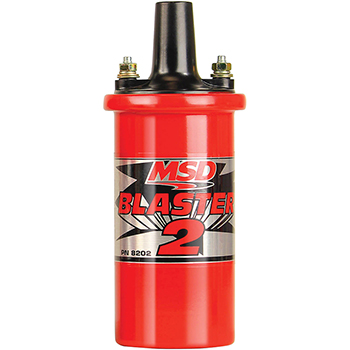 MSD Ignition, Blaster 2 Ignition Coil, 45,000 V, Oil Filled, Red