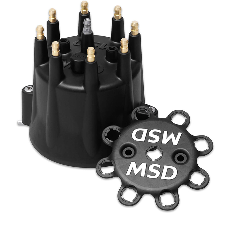 MSD Ignition, Distributor Cap, MSD Pro Billet or GM Point Type, Black