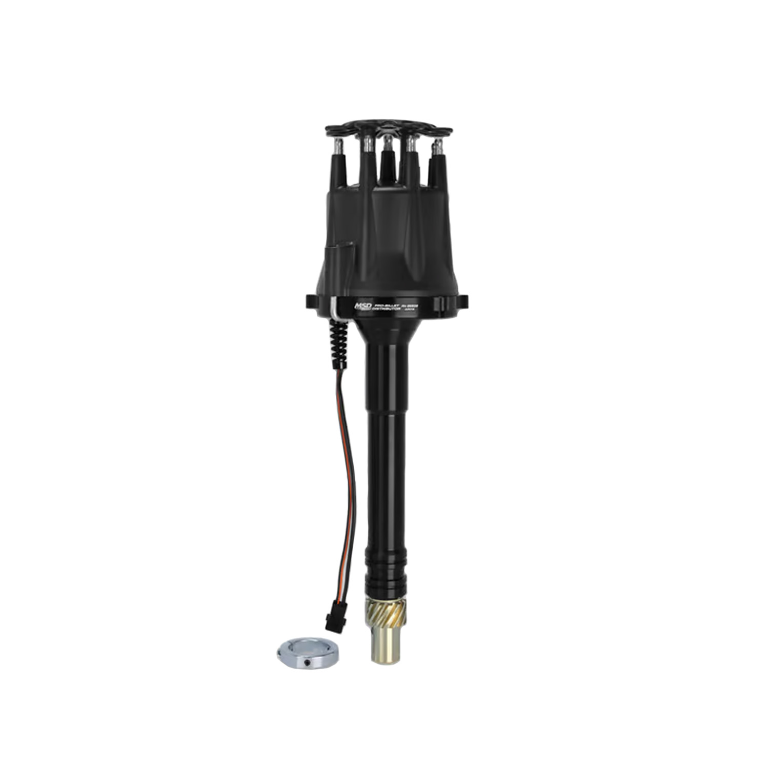 MSD, Pro Billet Distributor, Chev V8, Locked Advance, HEI Style Terminal, Black