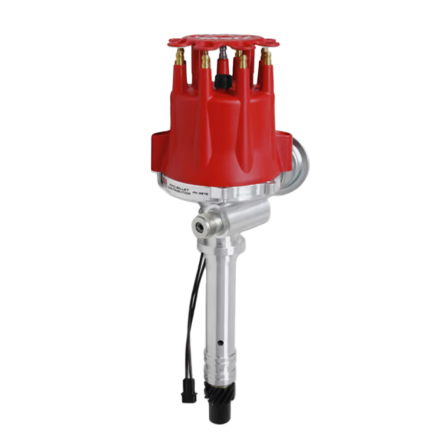 MSD, Distributor, Corvette V8, Tach Drive w/Vacuum Advance, Magnetic Pickup, 1963-74, Red