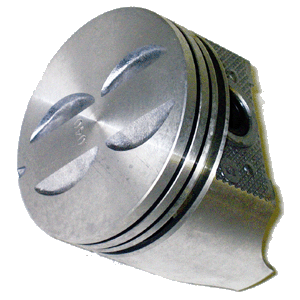 Cast Aluminum Pistons, Chev SB 327, Flat Top (4VR), 4.030