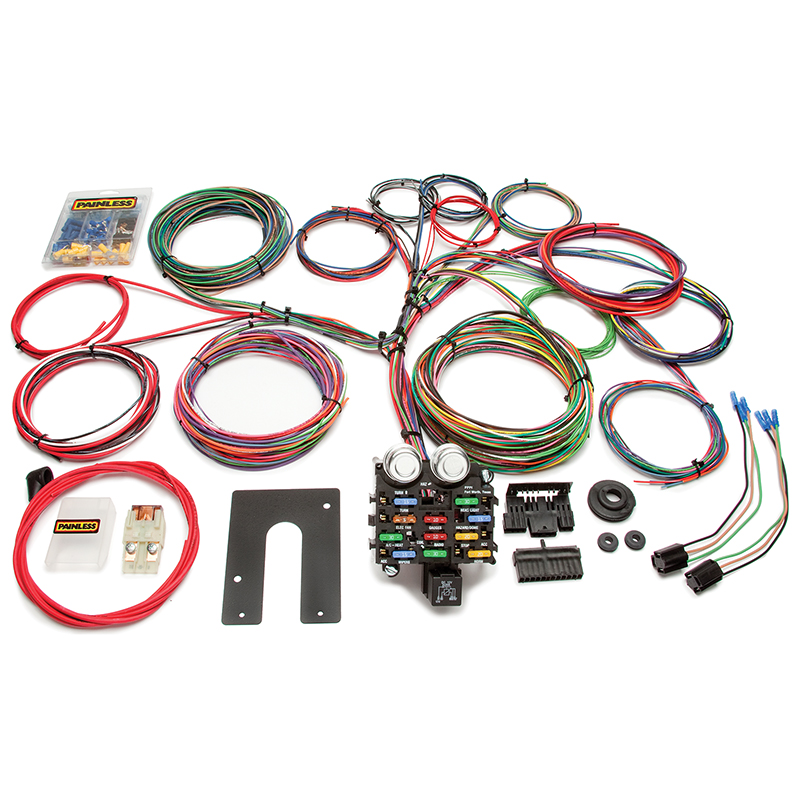 Painless, Classic Customizable Chassis Harness, Universal Pickup Truck, 21 Circuit, Non GM Keyed Column
