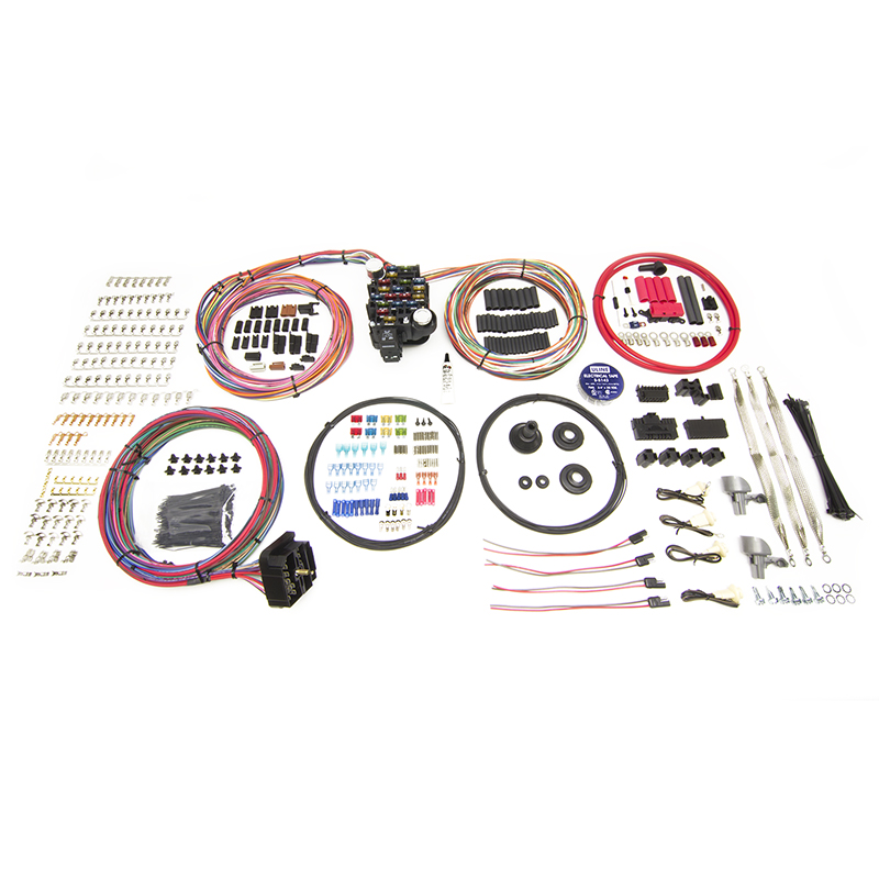 Painless, Pro Series Chassis Harness, 25 Circuit, Bulkhead Firewall Pass-Through, Key in Dash