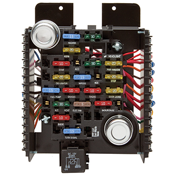Painless, Universal Pre-Wired Fuse Block, 20 Circuit, 18-Fuse ATO