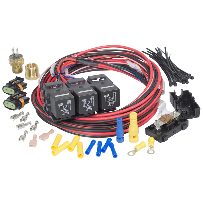 Painless, Dual Activation/Dual Fan Relay Kit, 185F deg. On, 175F deg. Off