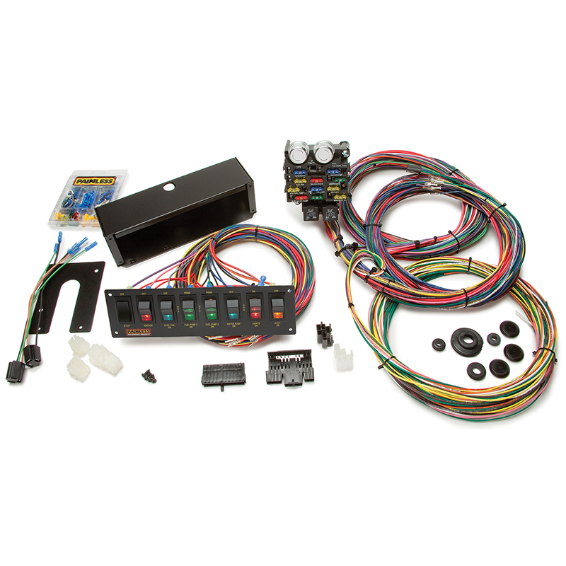 Painless, Pro Street Chassis Harness w/ Switch Panels, 21 Circuit