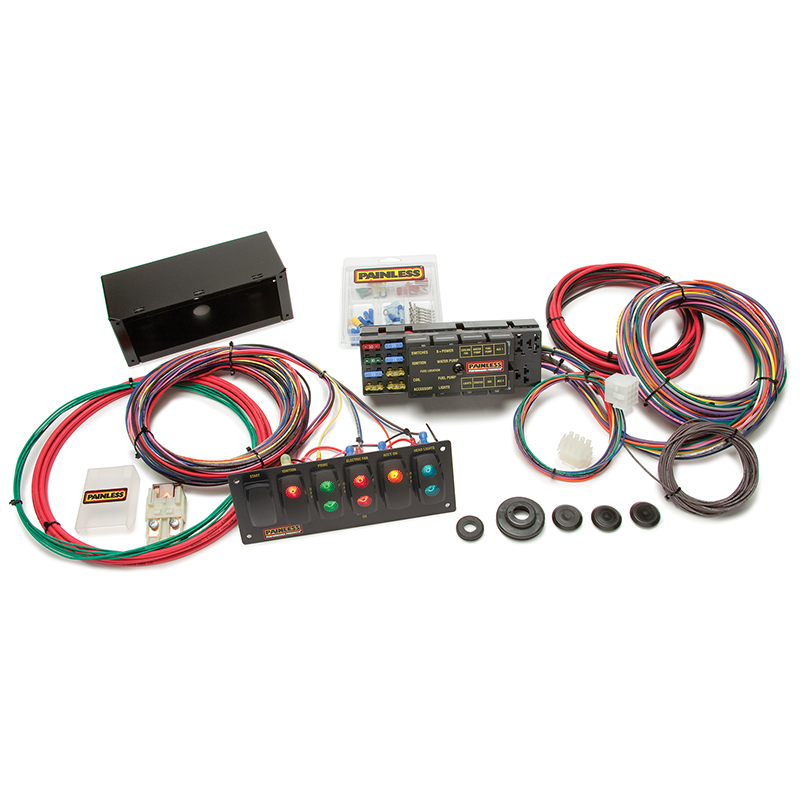 Painless, Race Only Chassis Harness w/ Switch Panels, 10 Circuit
