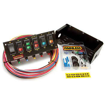 Painless, 6-Switch Fused Panel w/ Wiring & Hardware