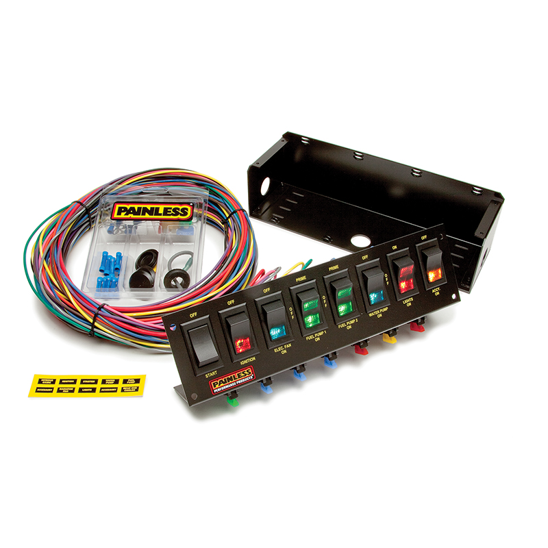 Painless, 8-Switch Fused Panel w/ Wiring and Hardware