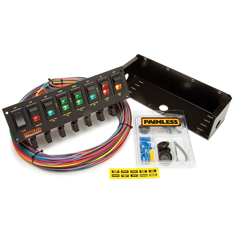 Painless, 8-Switch Rocker Circuit Breaker Panel