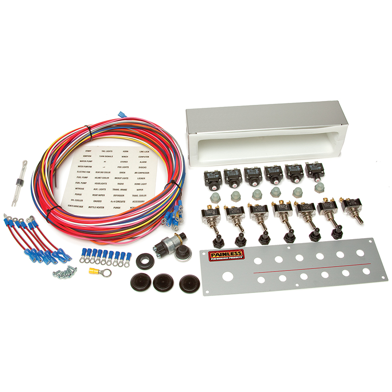 Painless, Off-Road 6 Toggle Switch/Push Button Start with Roll Bar Mount
