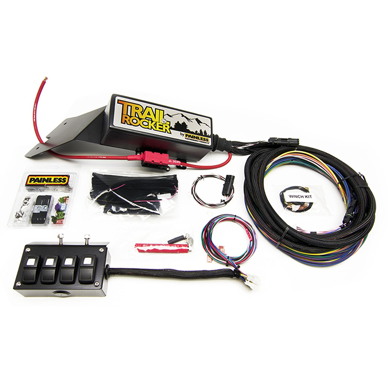 Painless, Trail Rocker System Jeep CJ 76-86, w/ Underdash 4 Switch Box
