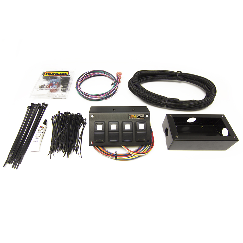 Painless, Trail Rocker Switch Panel, 4 Switch Flange Mount