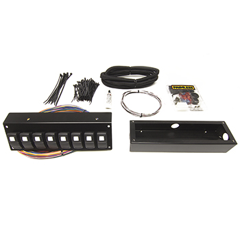 Painless, Track Rocker Panel Flanged Mount, 8 Switch