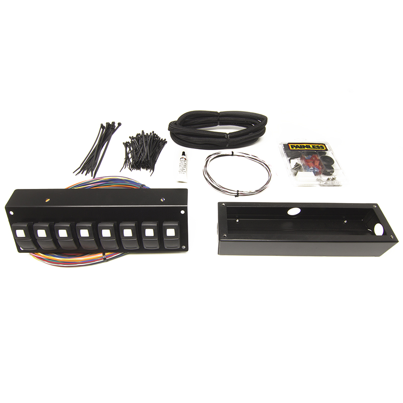 Painless, Track Rocker Panel Flanged Mount, 8 Switch