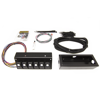 Painless, Track Rocker Panel Flanged Mount, 6 Switch