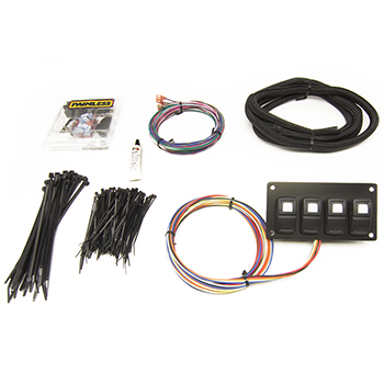 Painless, Track Rocker Panel Dash Mount, 4 Switch