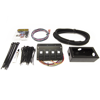 Painless, Track Rocker Panel Flanged Mount, 4 Switch