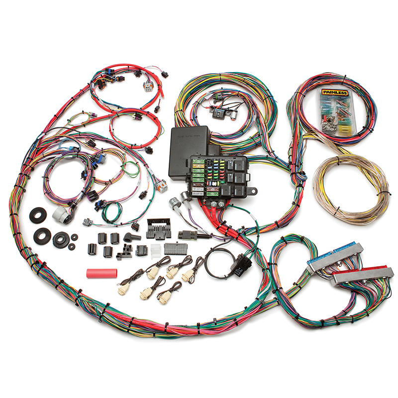 Painless, Integrated EFI/Chassis Harness, GM Gen III 4.8L/5.3L/6.0L 1999-2006, Manual Throttle