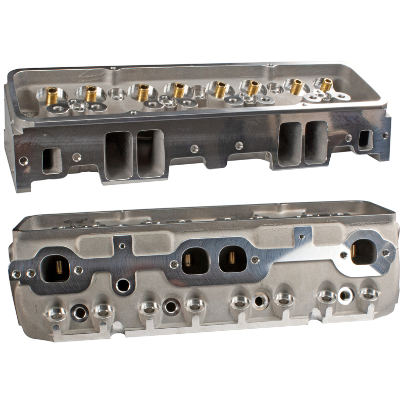 ProMaxx, Maxx Series Chev SB Aluminum Heads, 200cc/64cc, Straight Plug, Bare