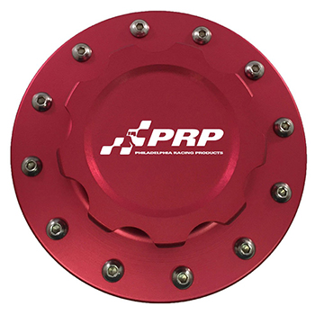 Philadelphia Racing Products, Fuel Cell Cap & Bung Assembly, 12 Bolt, Red Anodized, Sold as Each