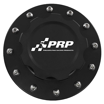 Philadelphia Racing Products, Fuel Cell Cap & Bung Assembly, 12 Bolt, Black Anodized, Sold as Each