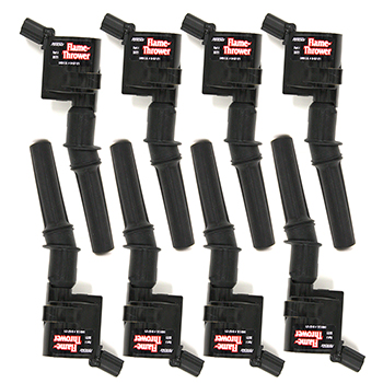 PerTronix, Flame-Thrower Ford Coil On Plug Performance Ignition Coils, Ford 4.6L/5.4L/6.8L 2-Valve, set of 8
