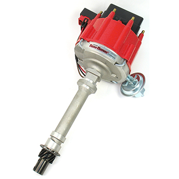 PerTronix, HEI Distributor, HEI III Module w/ Multi-Spark & Rev Limiter, Vacuum Advance, Chev SB/BB, Red Cap