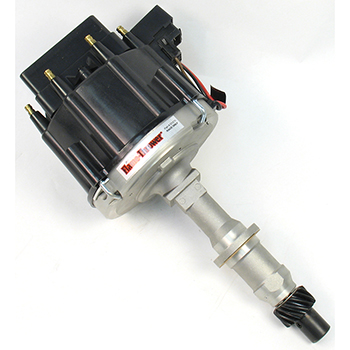 Pertronix, HEI Racing Distributor w/ Mechanical Advance, Pontiac V8 w/ 7.2 amp Race Only Module, Black Cap