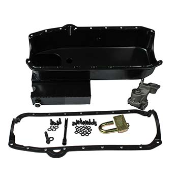 Power Products, IMCA Circle Track HP Steel Oil Pan, Chev SB Pre-80 w/ High Volume Pump