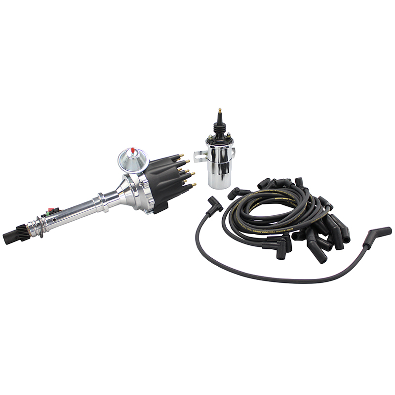 Power Products, Power Plus Billet Ready-to-Run Ignition Kit, Chev SB/BB, Red or Black Cap