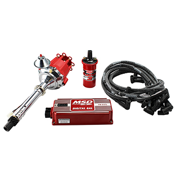 Power Products, Billet Racing Ignition Kit, Chev SB/BB w/ Vacuum Advance, Red