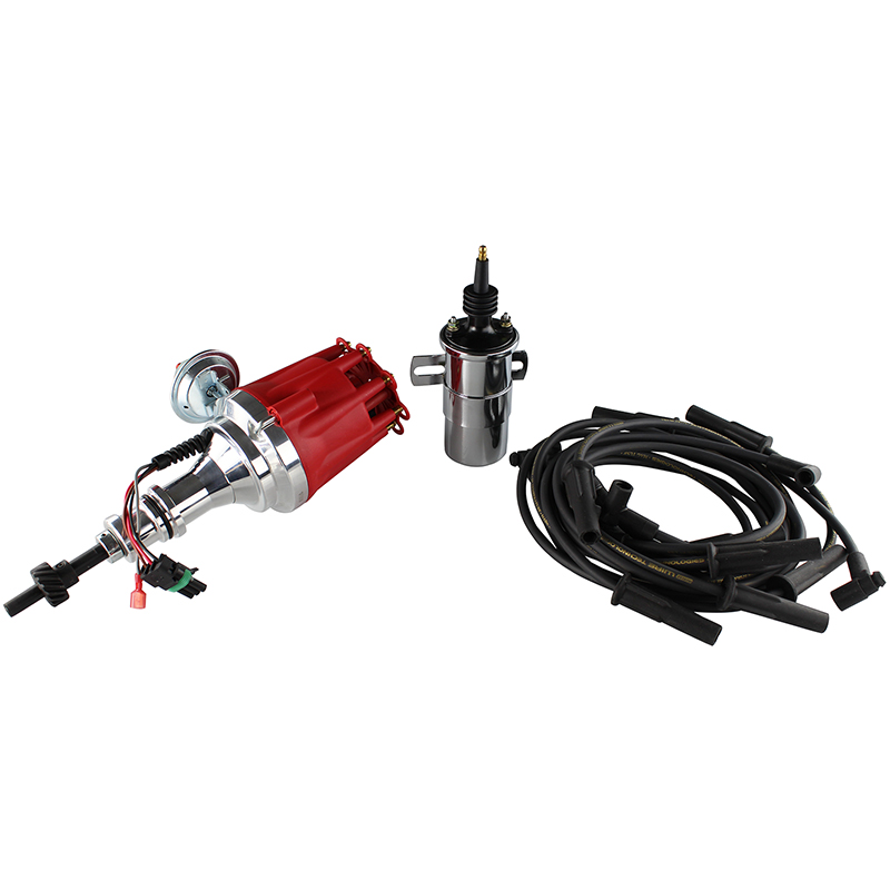 Power Products, Power Plus Billet Ready-to-Run Ignition Kit, Ford 289-302, Red or Black Cap