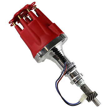 Power Products, Billet Racing Distributor, Ford 351W, Red Cap, Sold as Each