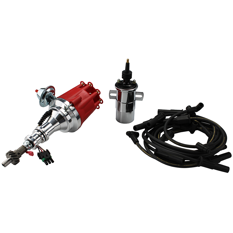 Power Products, Power Plus Billet Ready-to-Run Ignition Kit, Ford 351C/M/429-460, Red Cap